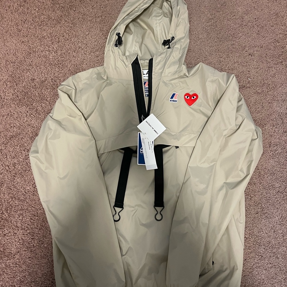 NWT 🍦 CDG PLAY X K WAY WINDBREAKER